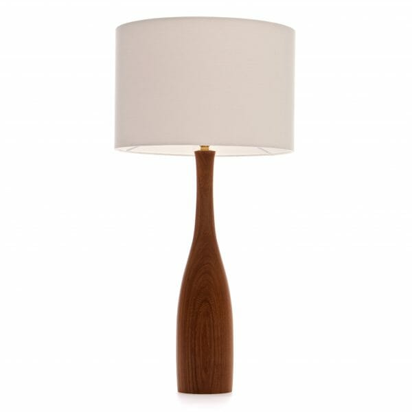 Large Elm bottle table lamp with cream shade