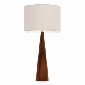 Large Elm table lamp with Cream shade