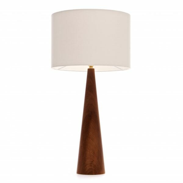 Large Elm table lamp with Cream shade