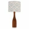 Elm bottle bedside table lamp with Blue Gracie shade