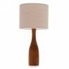 Elm bottle bedside table lamp with Cream linen shade
