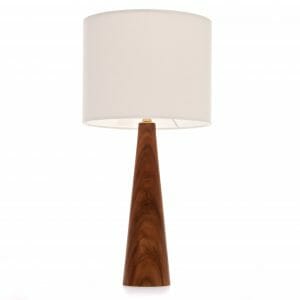 Elm bedside lamp with Cream shade, bedside table lamp