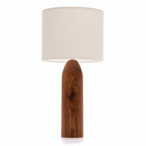 Elm bedside lamp with Cream shade - table lamp