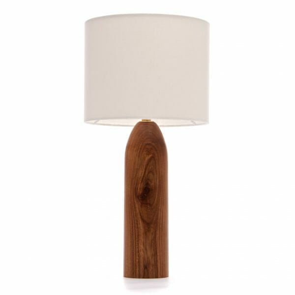 Elm bedside lamp with Cream shade - table lamp