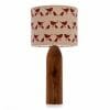 Elm tower bedside table lamp with Red birdie shade