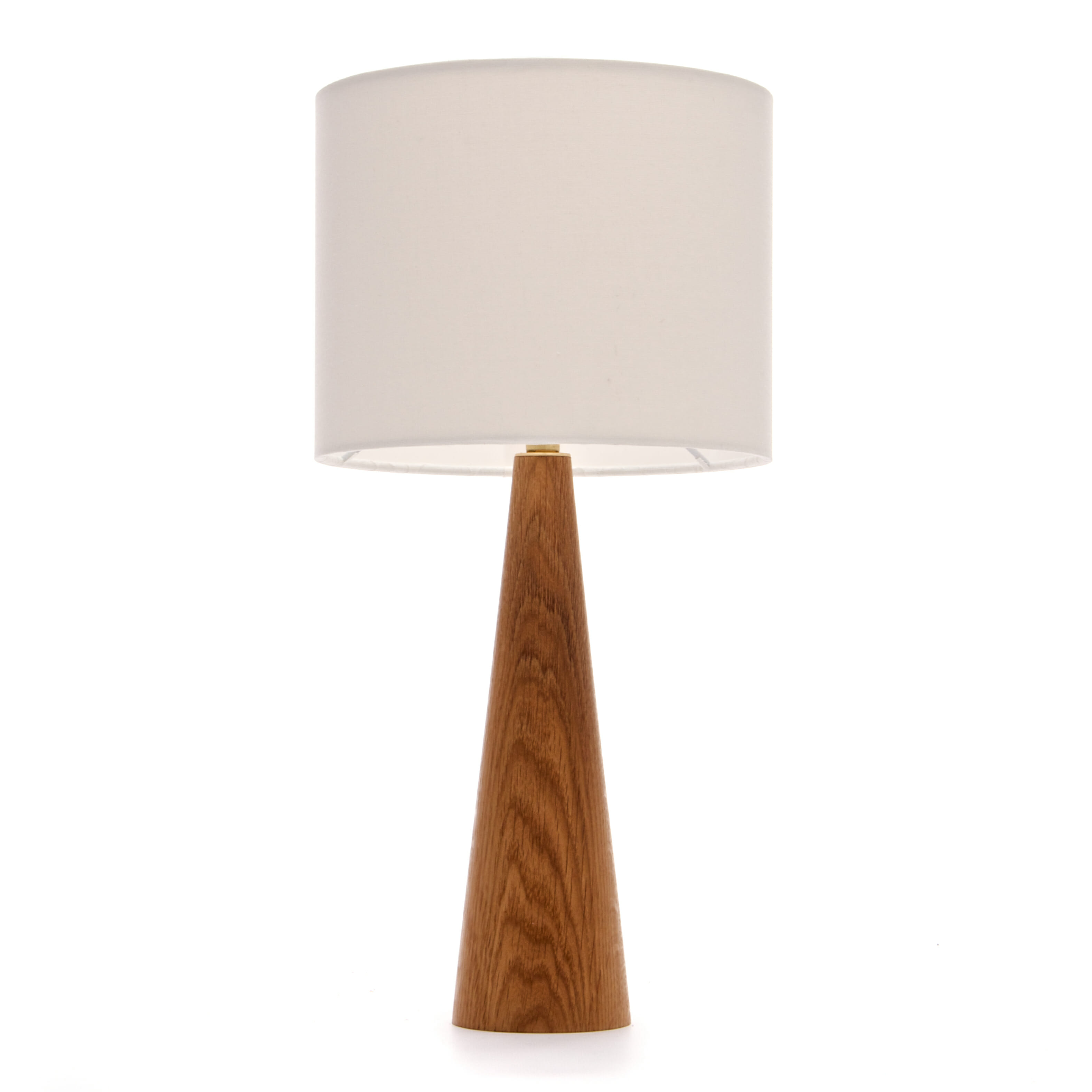 Oak cone bedside table lamp - Wooden 