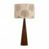 Walnut cone table lamp with tree shade