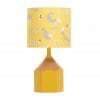 Yellow pencil lamp with Yellow fox lampshade