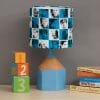 Sky blue pencil lamp childs bedroom scene