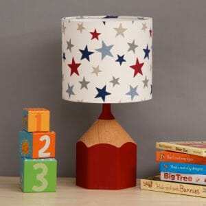 Red Star pencil lamp childs bedroom scene