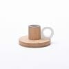 Small oak candle holder, without candle